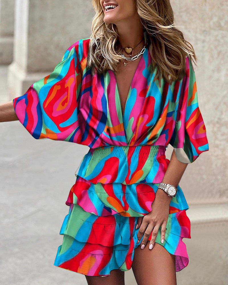Woman wearing a versatile Ragazza midi dress, styled for both daytime and evening, accessorized differently to highlight modern, adaptable fashion.
