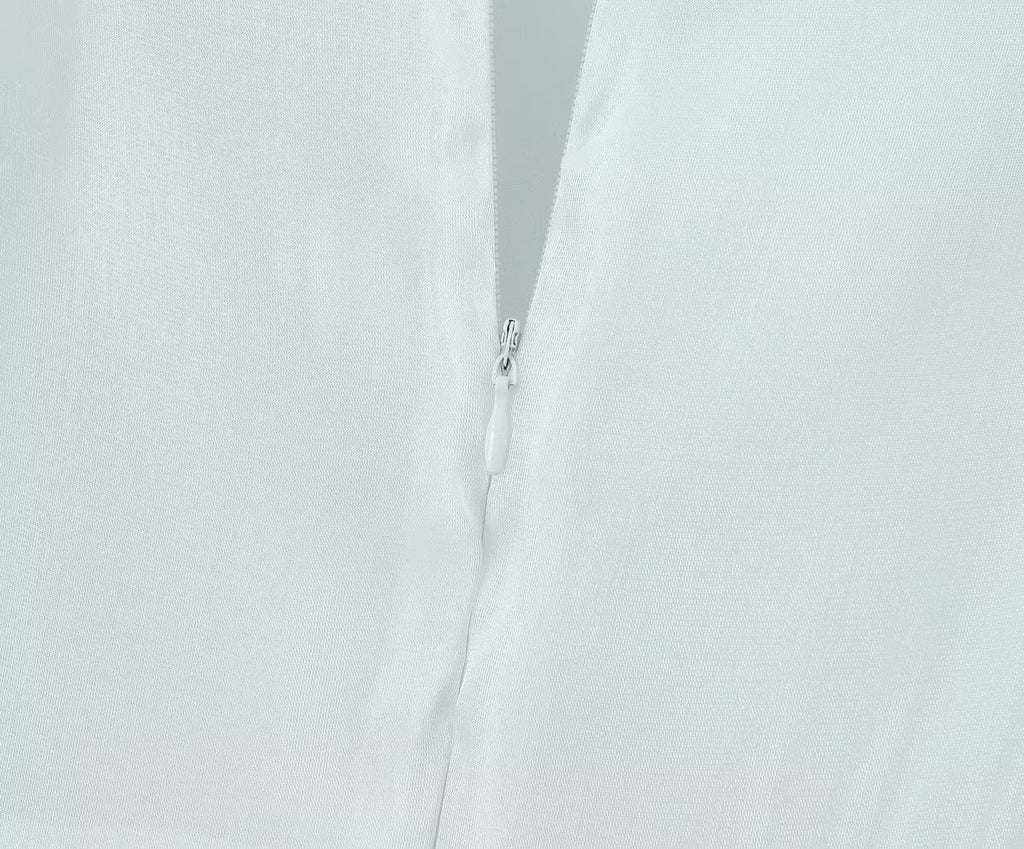 Women White Sexy Tulle Dress Summer Sexy Pleated Tube Top Cami Dress