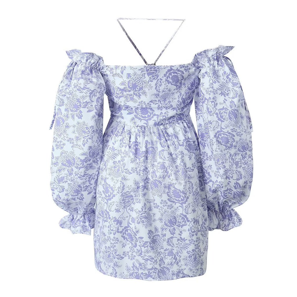 Large Swing Dress Spring Floral Waist Seal Dress