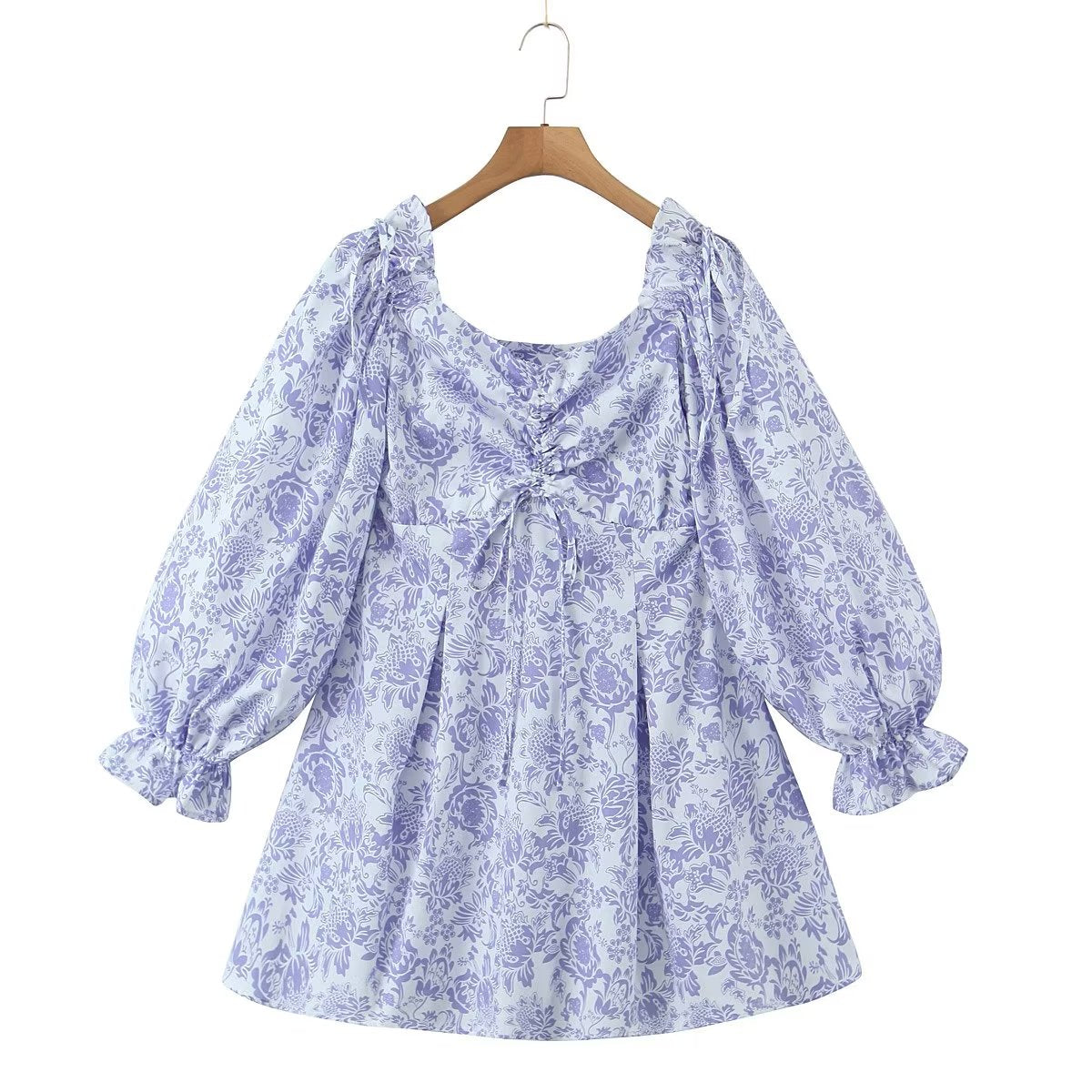 Large Swing Dress Spring Floral Waist Seal Dress