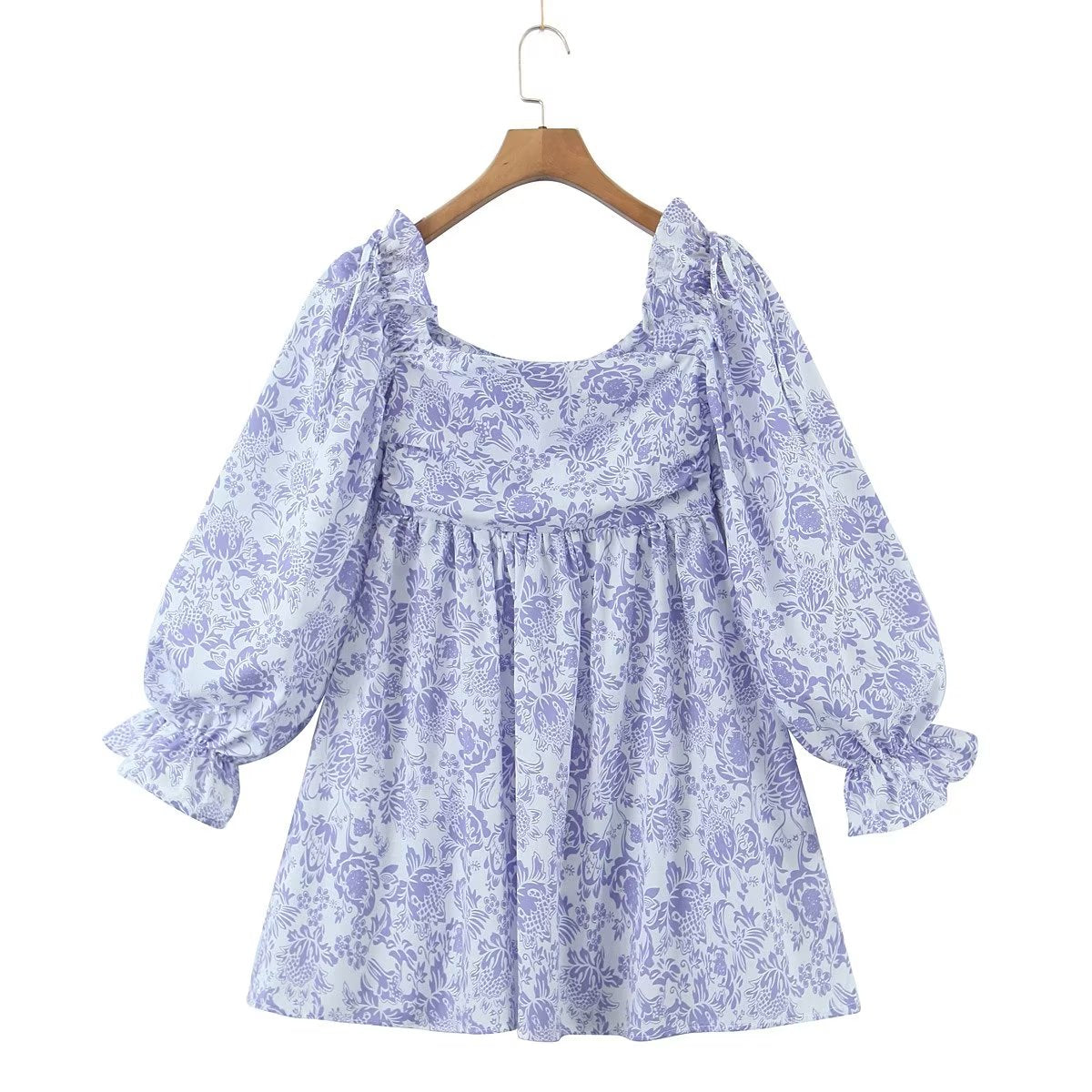 Large Swing Dress Spring Floral Waist Seal Dress