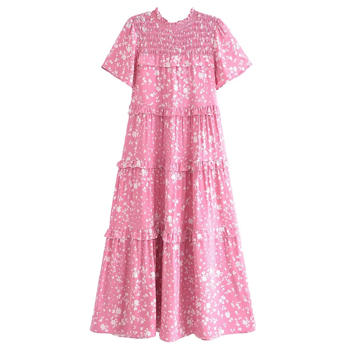 Robe sexy imprimée à col en V et manches courtes lacées pour femme