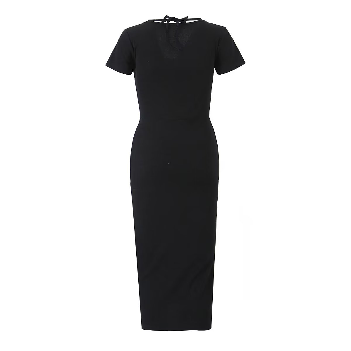 Robe sexy plissée fendue sur le côté, style sac d'école d'été, fausse robe dos nu deux pièces