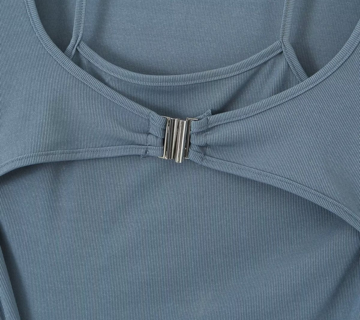 Robe sexy plissée fendue sur le côté, style sac d'école d'été, fausse robe dos nu deux pièces