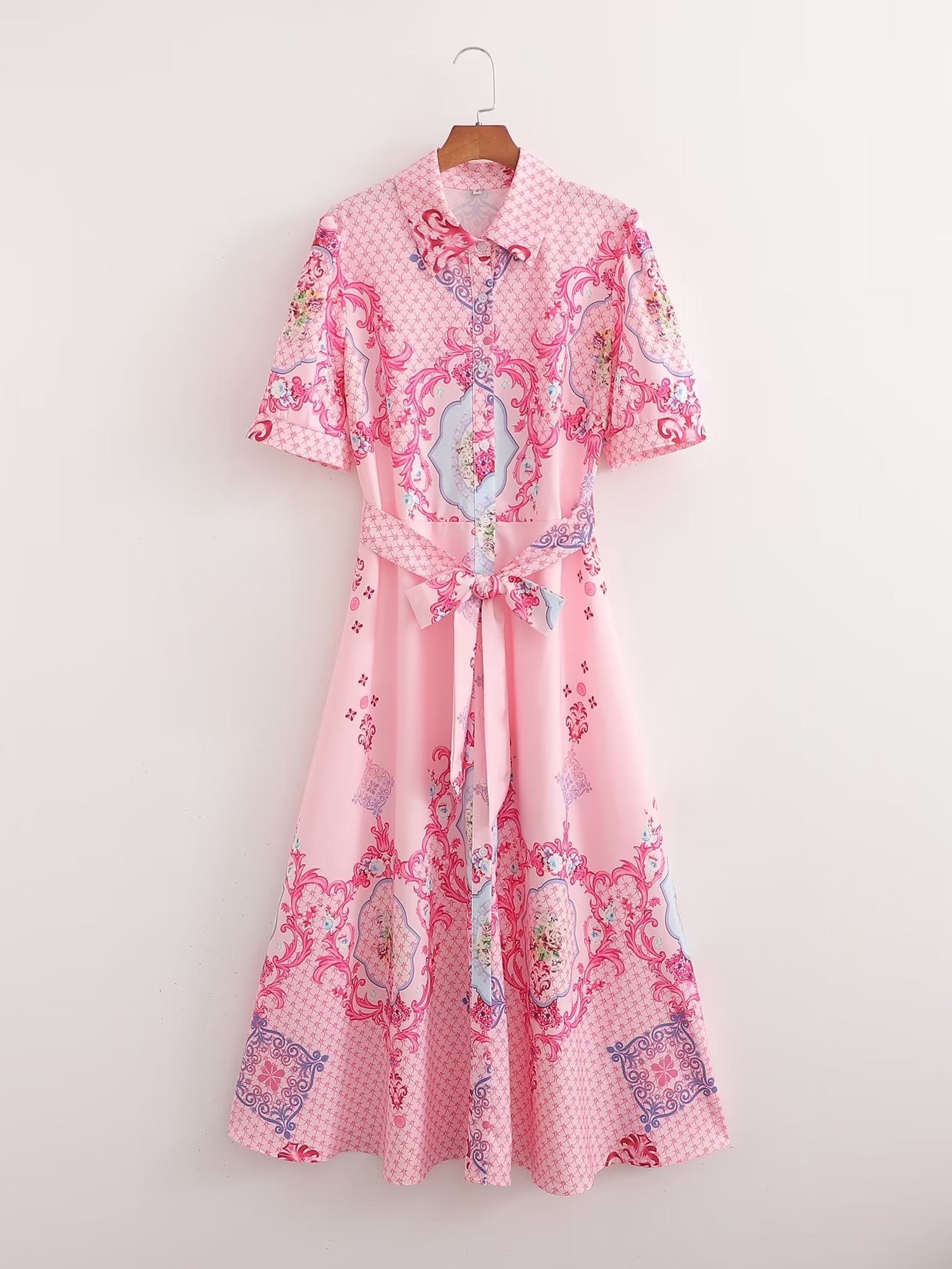 Robe longue imprimée Ra ample et décontractée pour femme
