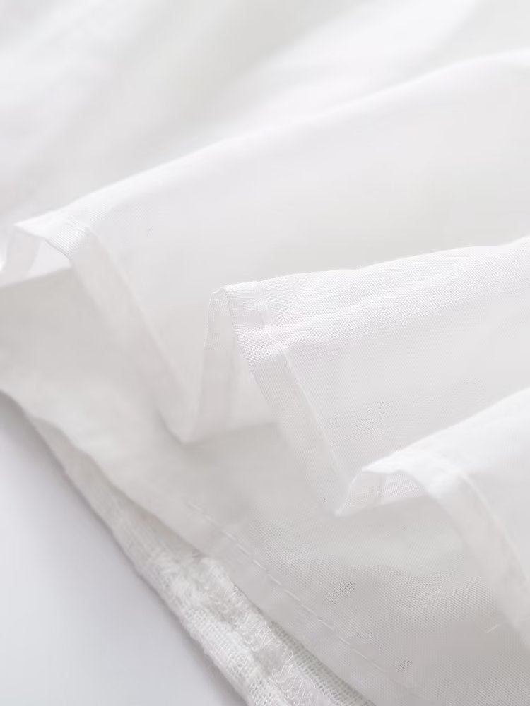 Summer Women Clothing Fashionable Elegant Hollow Out Cutout Embroidered Short Dress