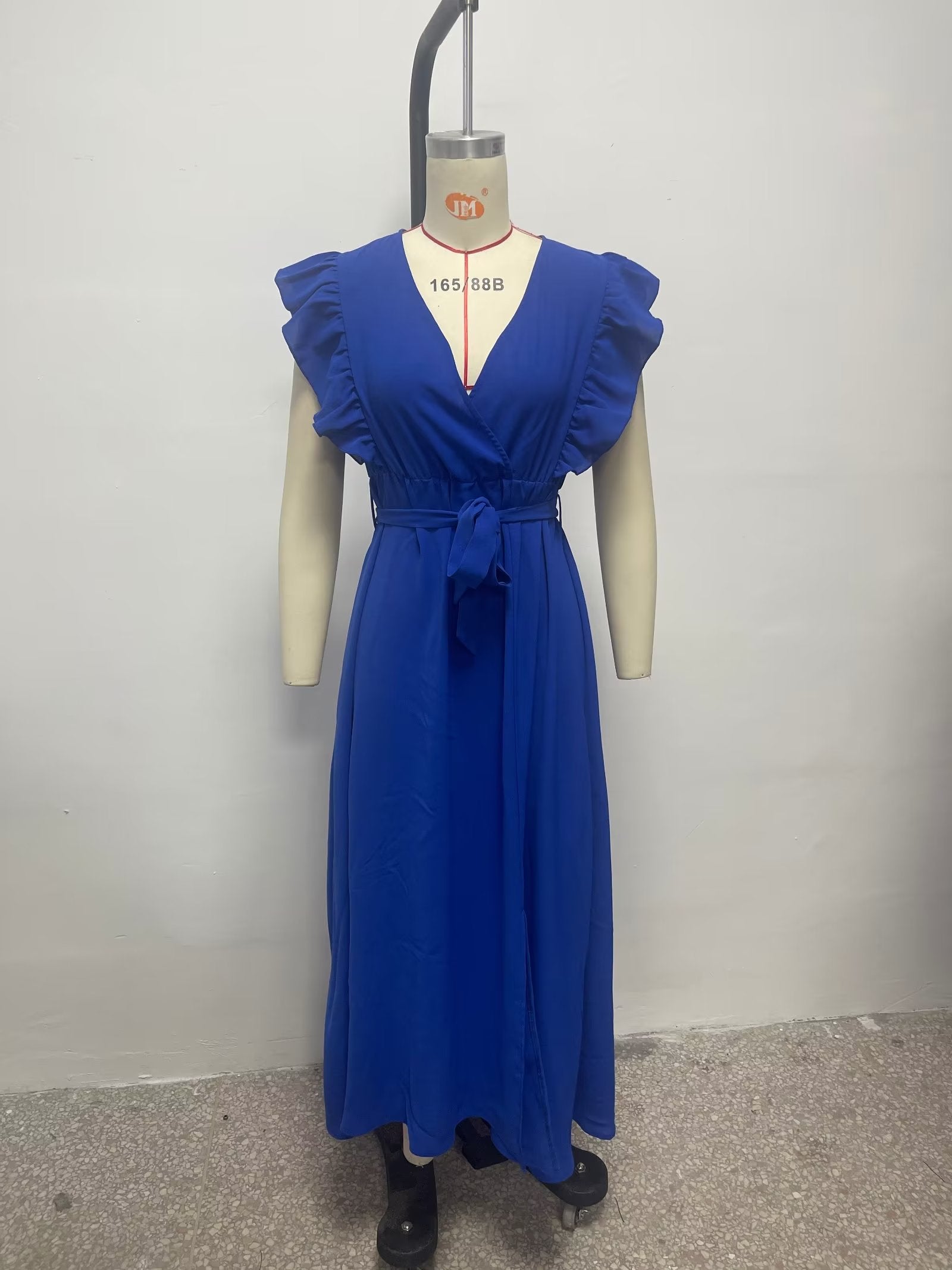 Summer Women Clothing French Sexy Backless V neck Sleeveless Waist Slimming Dress