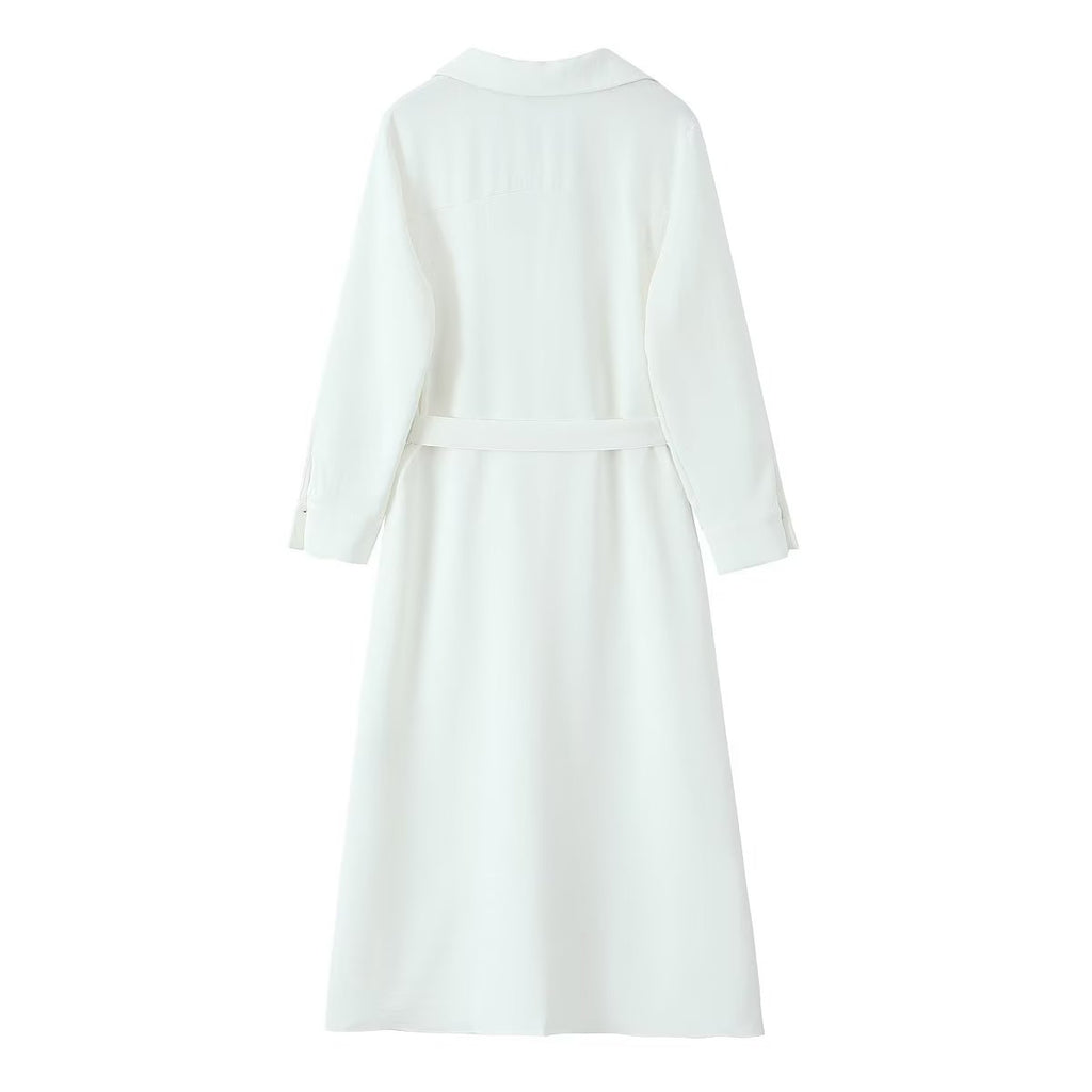 Popular Sexy Collared Long Sleeve Dress