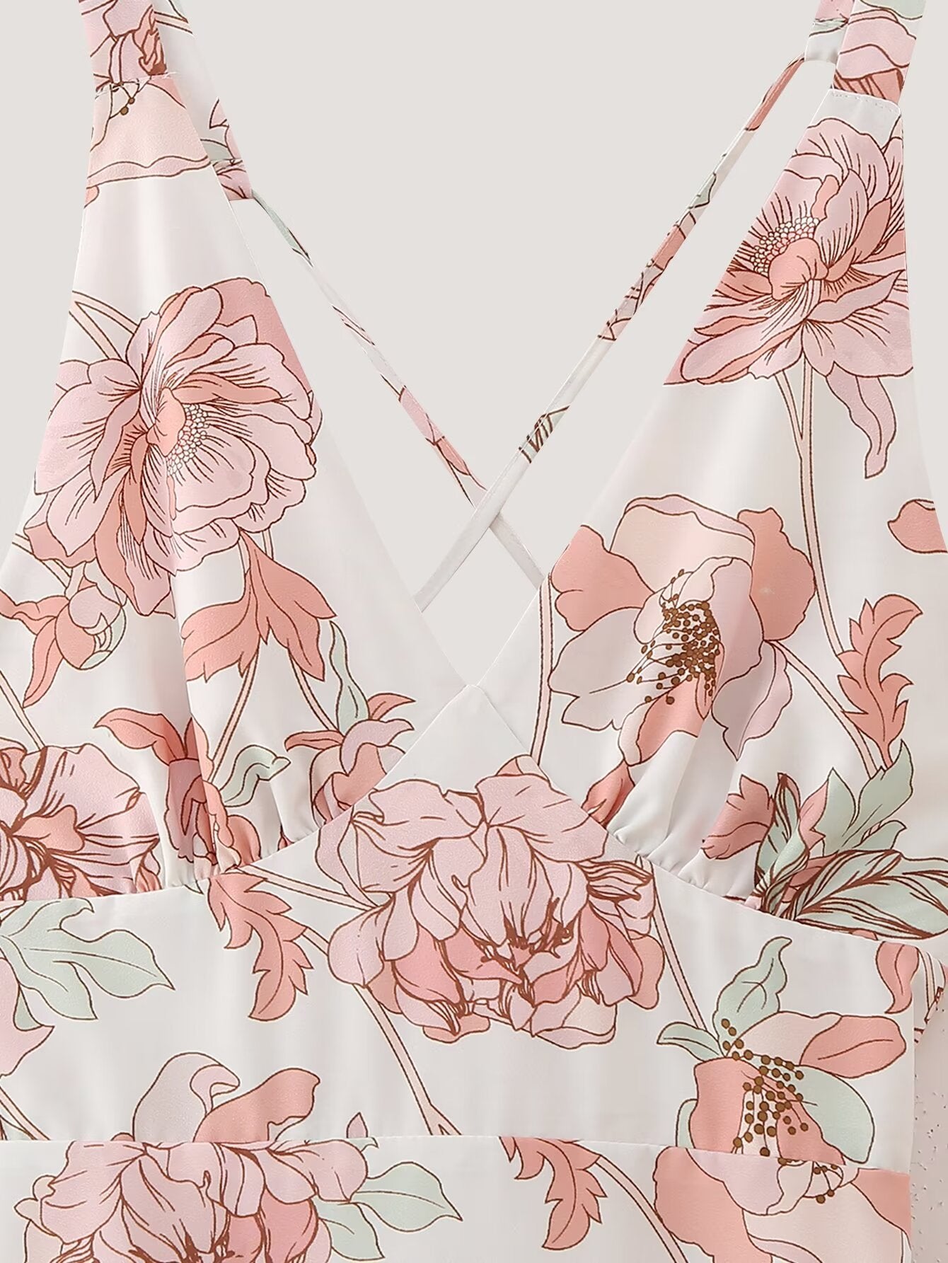 Robe d'été imprimée asymétrique à volants pour femme