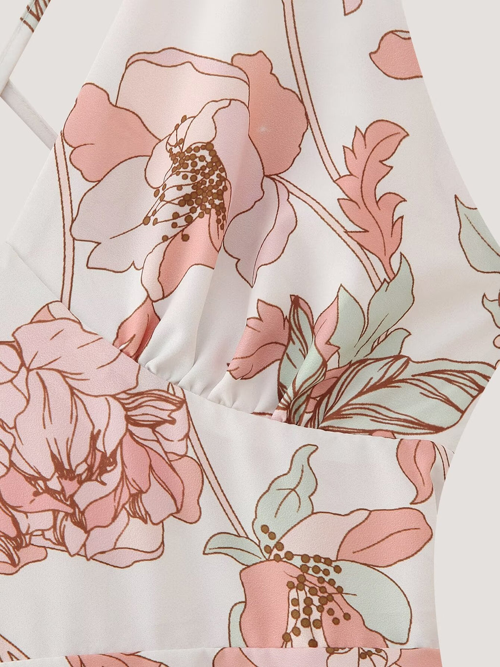 Robe d'été imprimée asymétrique à volants pour femme