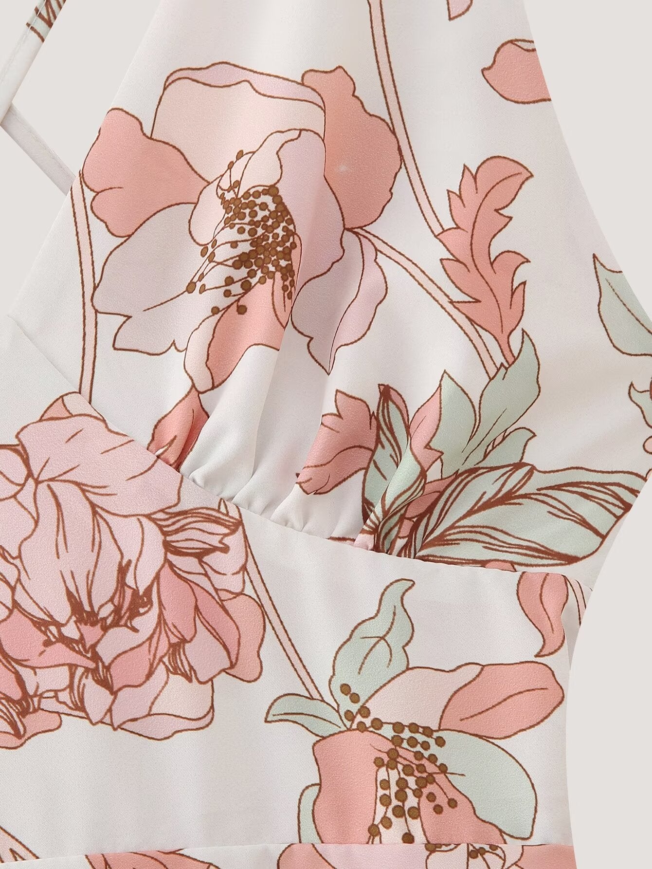 Robe d'été imprimée asymétrique à volants pour femme