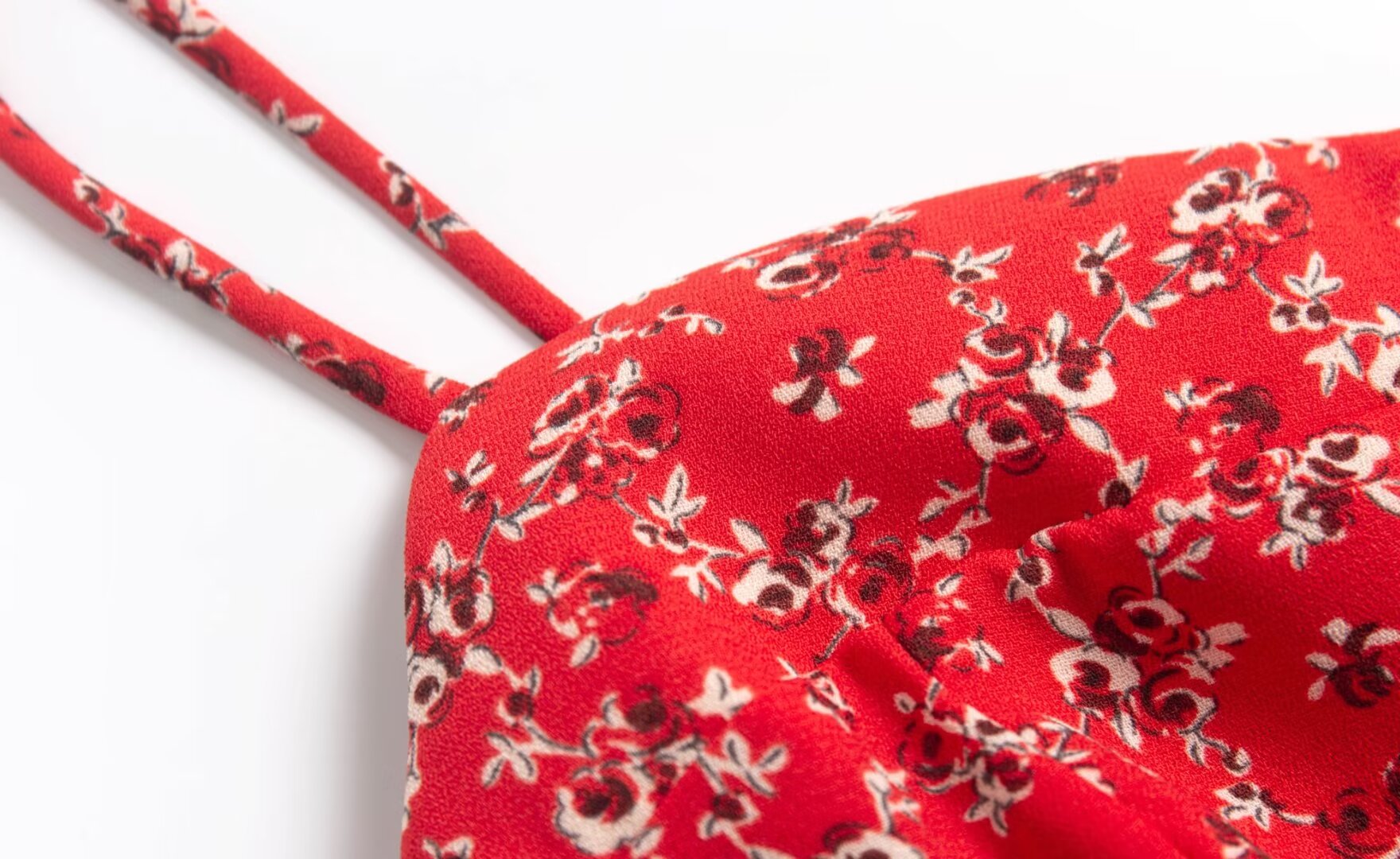 Summer Seaside Holiday Suspender Dress Dress Women Fresh Sweet Floral Slim Fit Cinched Mid Length Dress