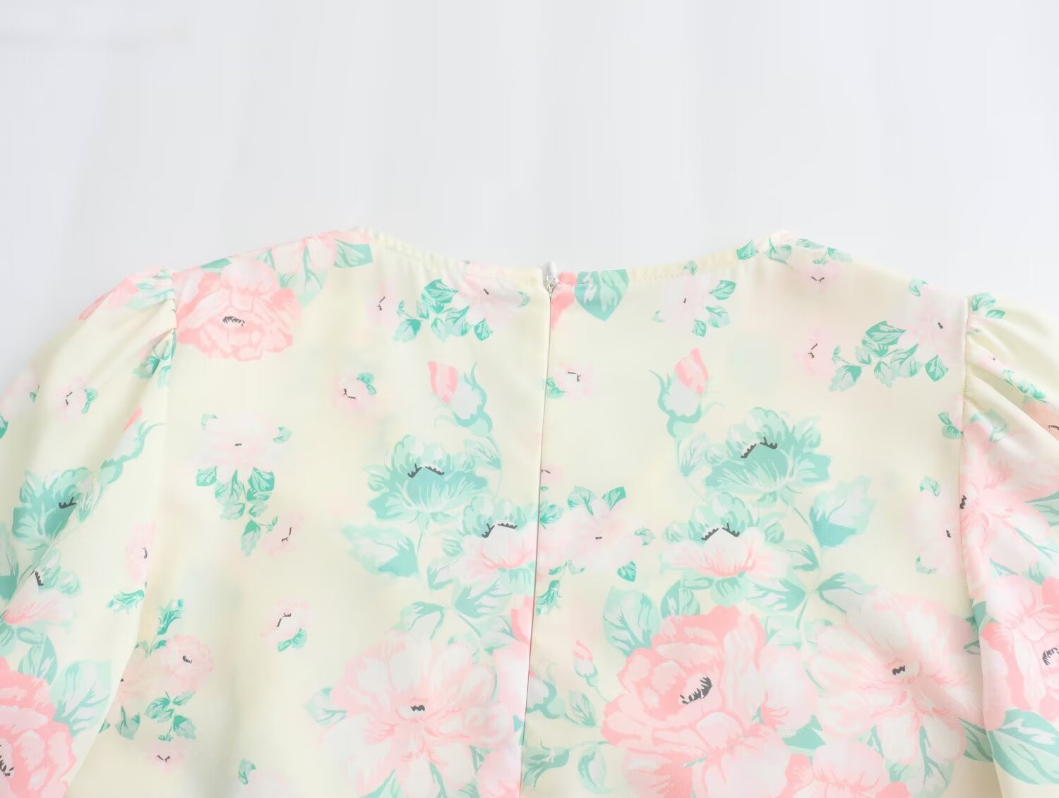 Robe imprimée à col V, manches courtes et taille haute pour femme, collection printemps