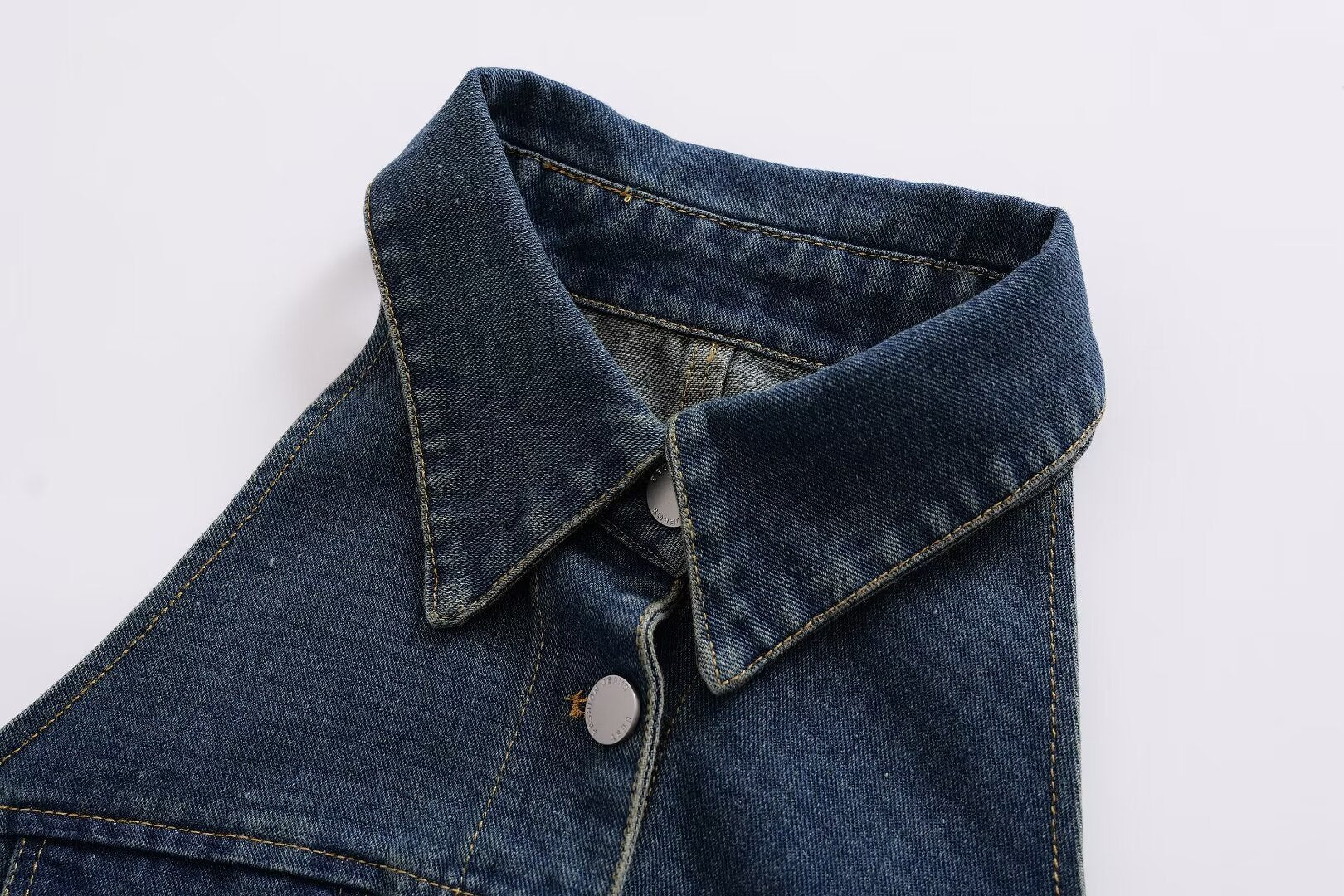 Vêtements pour femmes : Chemise polo sans manches à col polo, robe en jean décontractée et ample