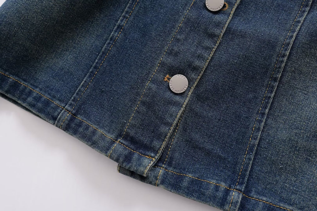 Vêtements pour femmes : Chemise polo sans manches à col polo, robe en jean décontractée et ample