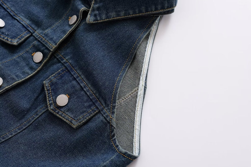 Vêtements pour femmes : Chemise polo sans manches à col polo, robe en jean décontractée et ample