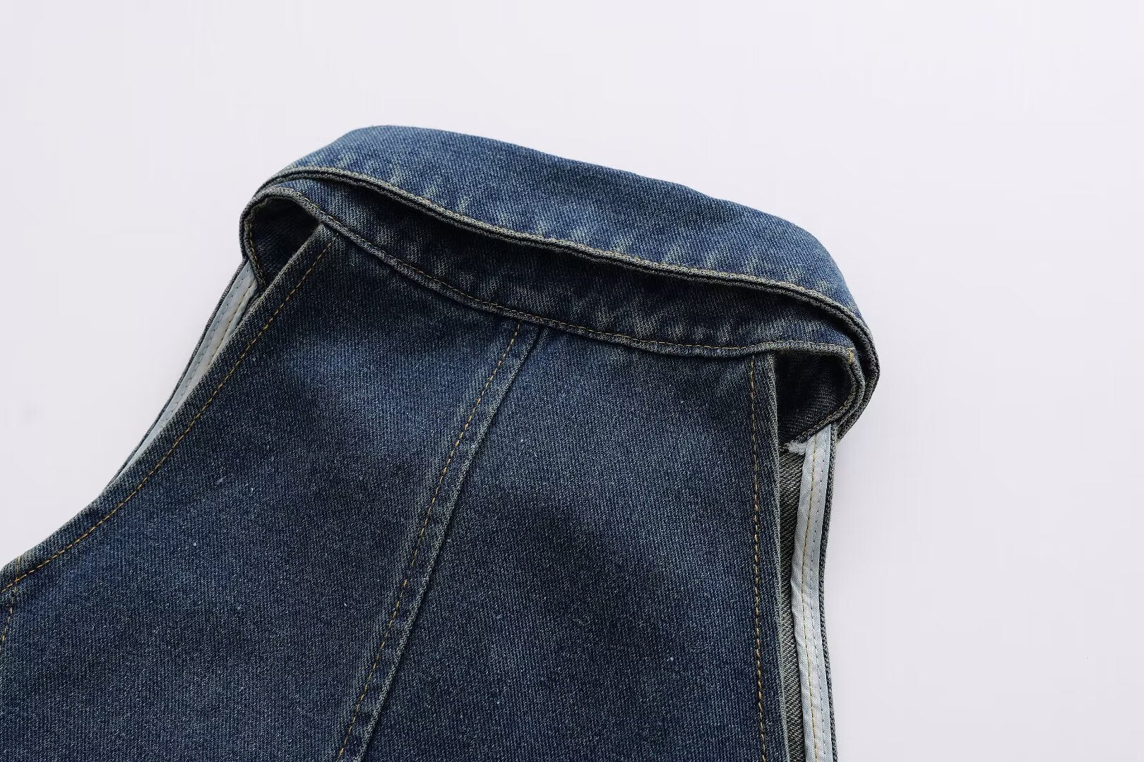 Vêtements pour femmes : Chemise polo sans manches à col polo, robe en jean décontractée et ample