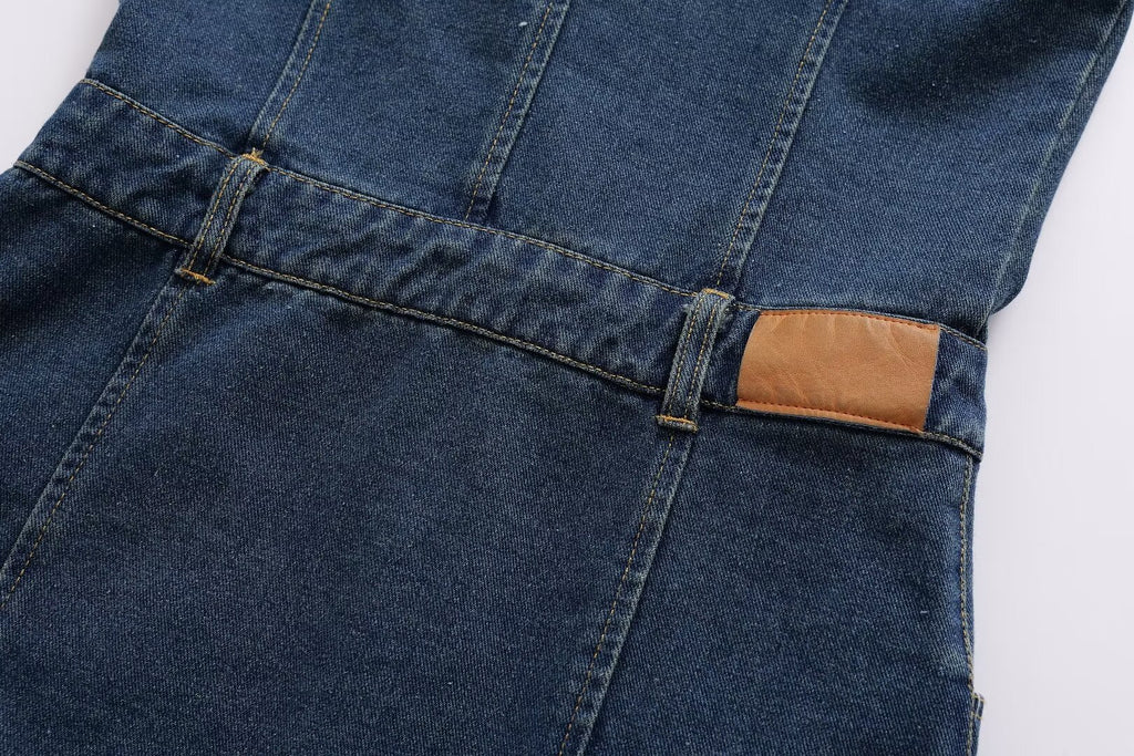 Vêtements pour femmes : Chemise polo sans manches à col polo, robe en jean décontractée et ample