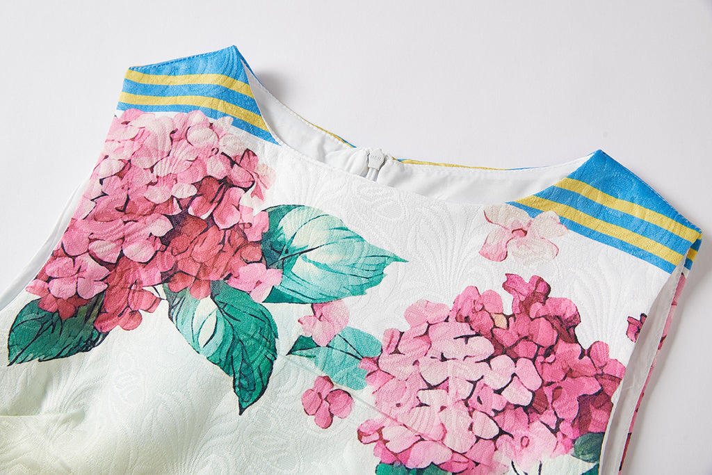 Vestido tipo chaleco con estampado de bolas bordadas de principios de primavera