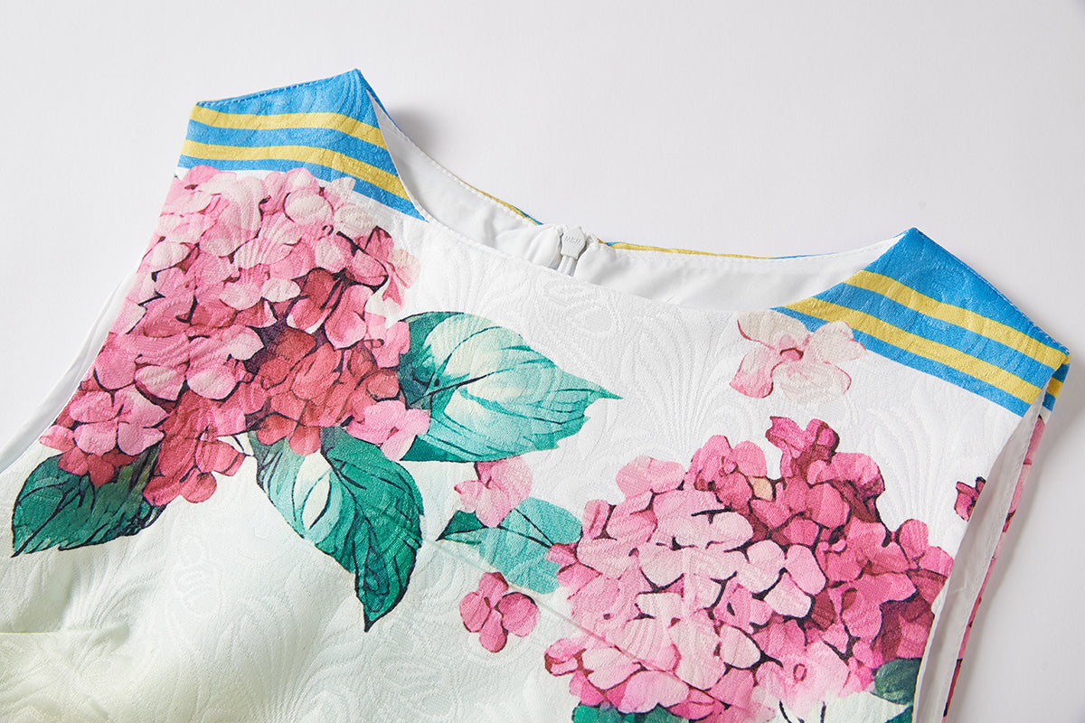 Vestido tipo chaleco con estampado de bolas bordadas de principios de primavera