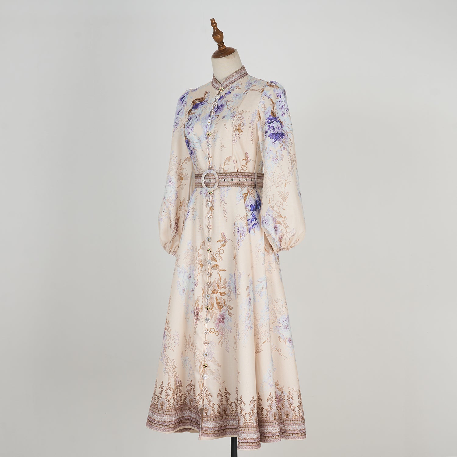 Women Spring And Autumn Printed Long Sleeve Elegant Dress