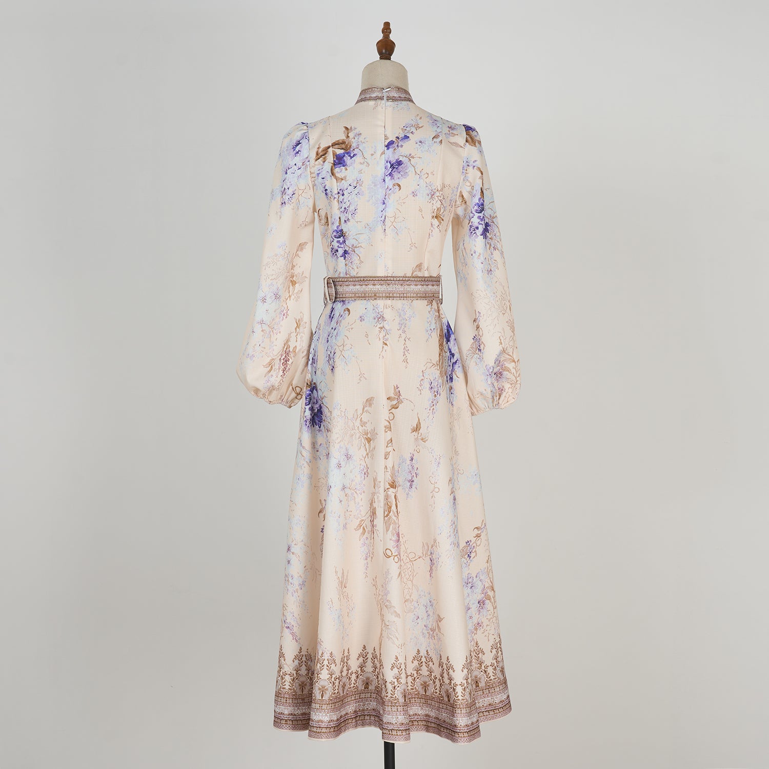 Women Spring And Autumn Printed Long Sleeve Elegant Dress