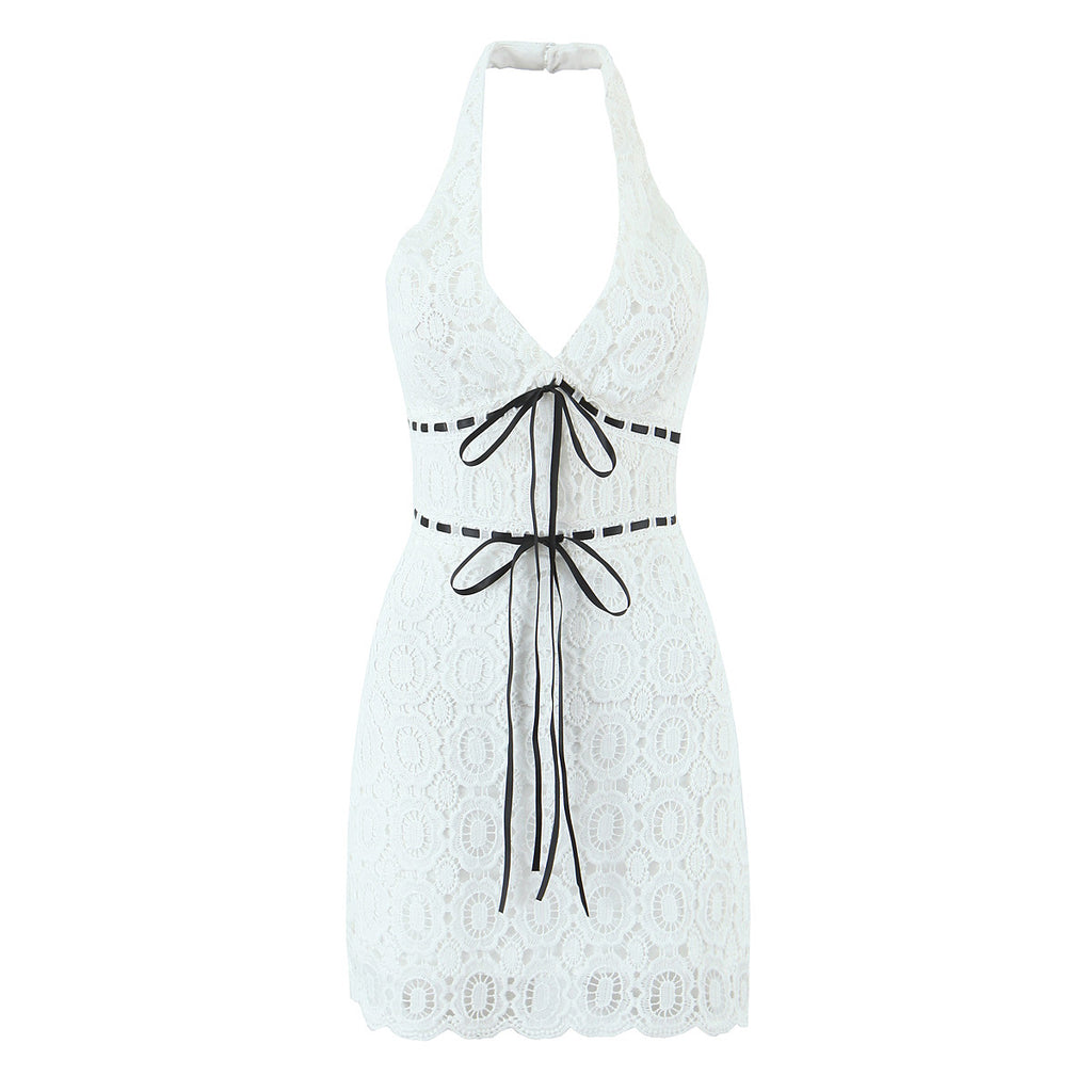 White Background Black Rope