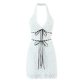 White Background Black Rope