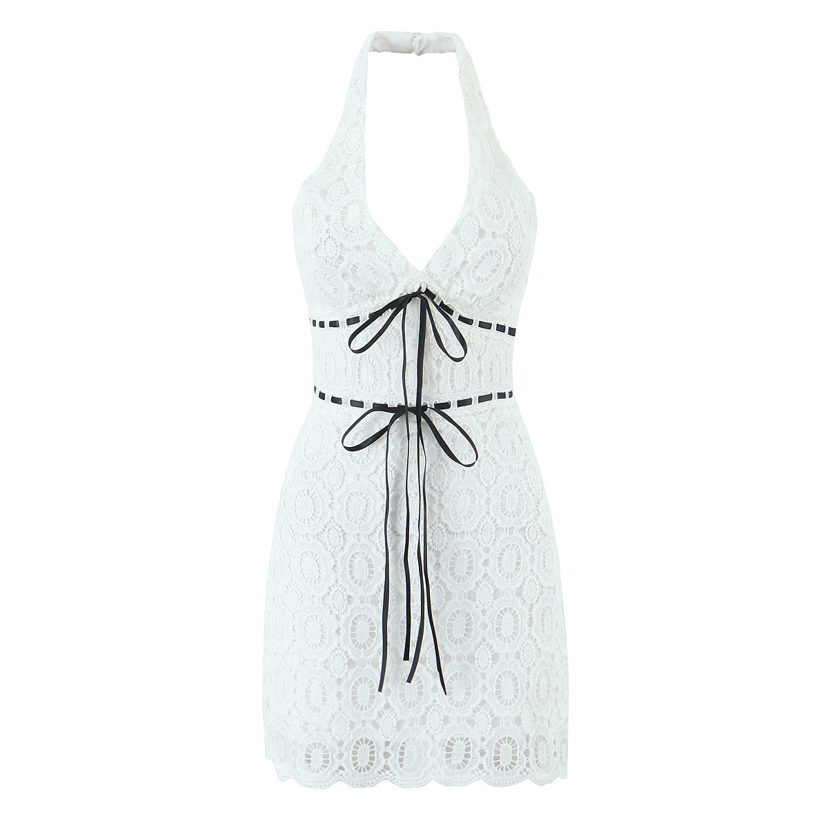 White Background Black Rope