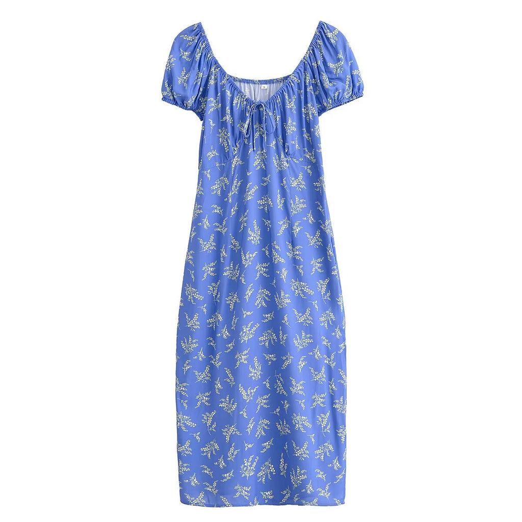 Robe moulante à volants floraux, coupe ajustée, style printanier tendance et haut de gamme