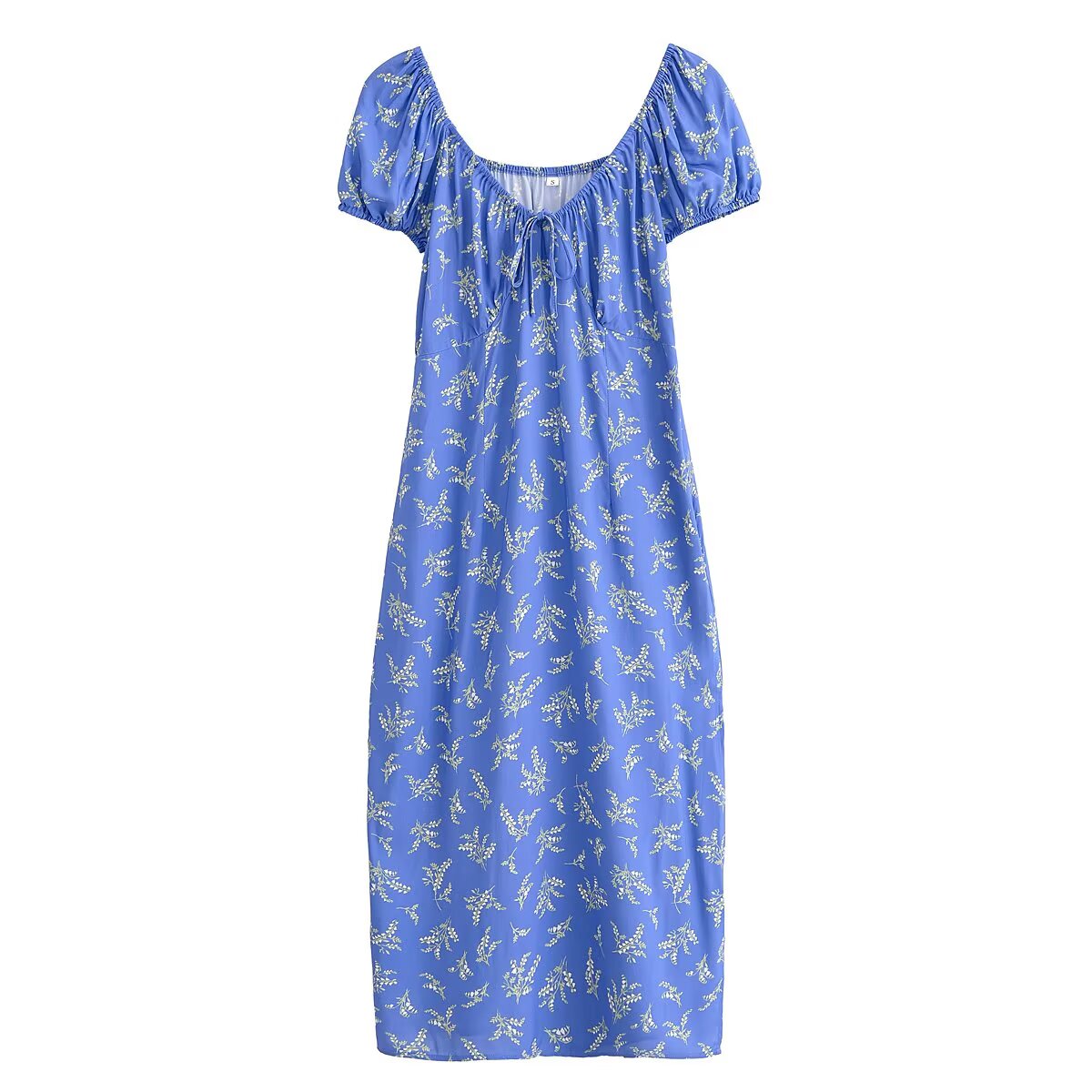 Spring Fashionable Slim Fit High End Sense Floral Flounce Waist Tight Dress