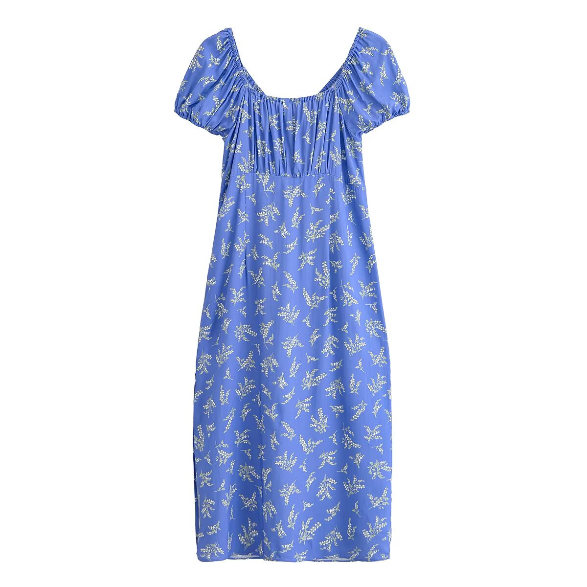 Spring Fashionable Slim Fit High End Sense Floral Flounce Waist Tight Dress