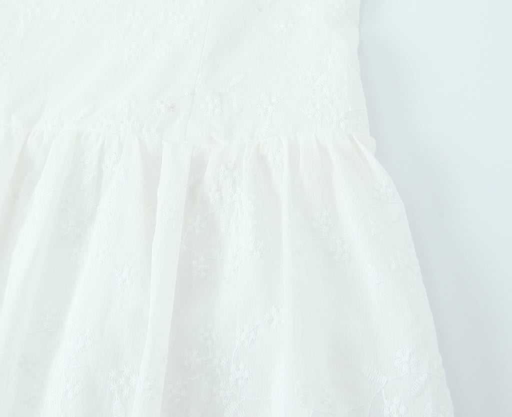 French Retro Square Collar Sexy Embroidery Suspender Sexy Stitching Lace Dress