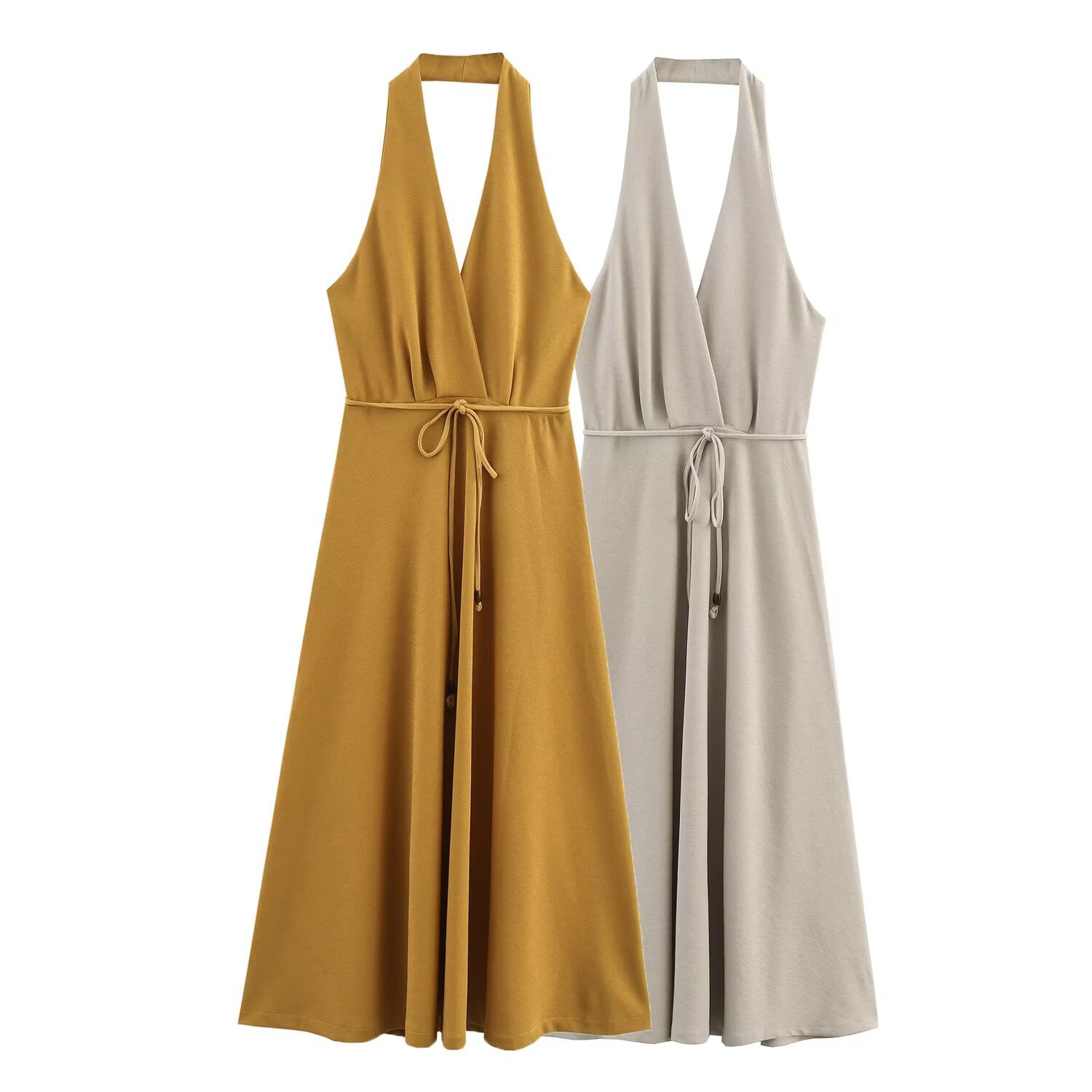 Ropa de mujer en la serie Cinturón Colgante Cuello Vestido sin espalda