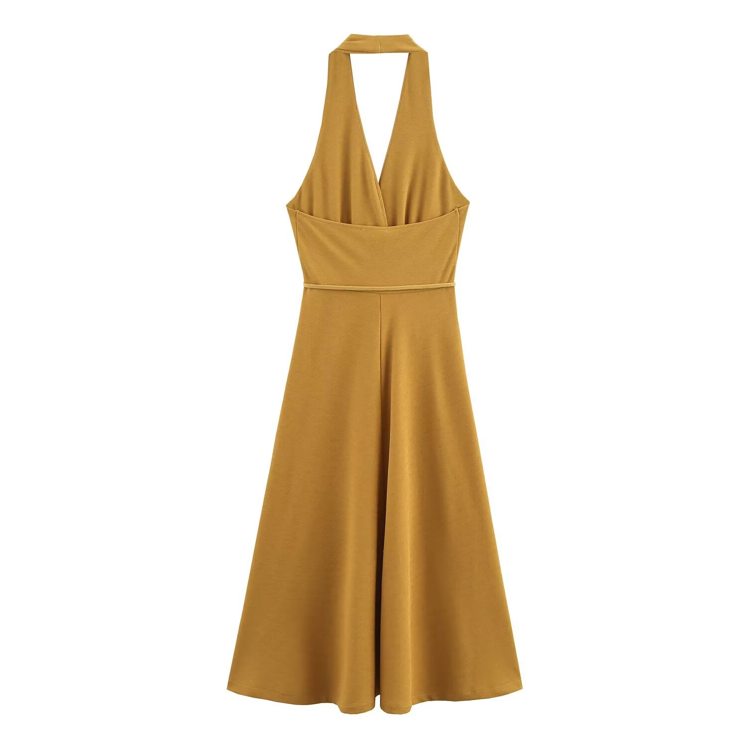 Ropa de mujer en la serie Cinturón Colgante Cuello Vestido sin espalda