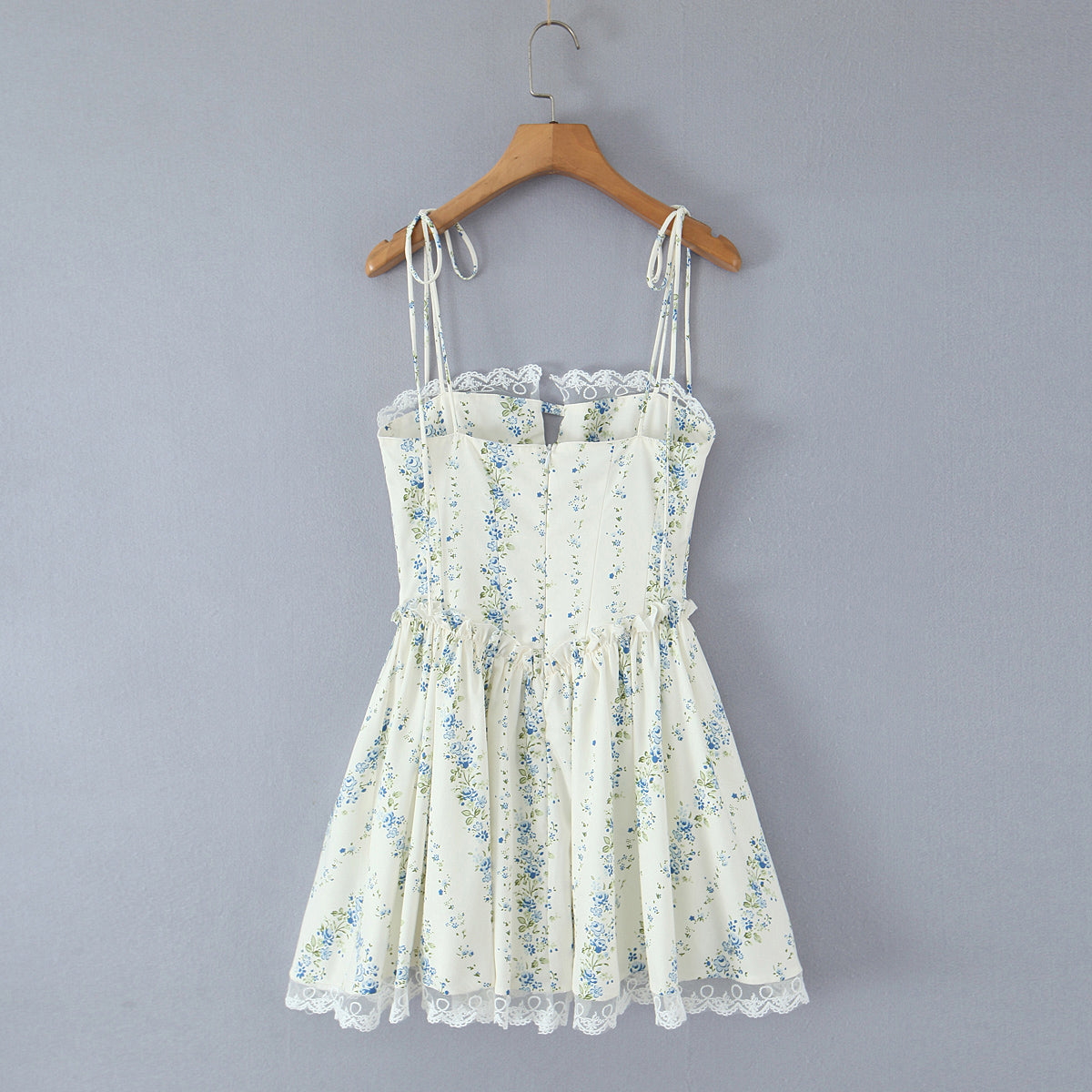 Vestido ajustado con cintura estampada y costuras de encaje sexy para mujer