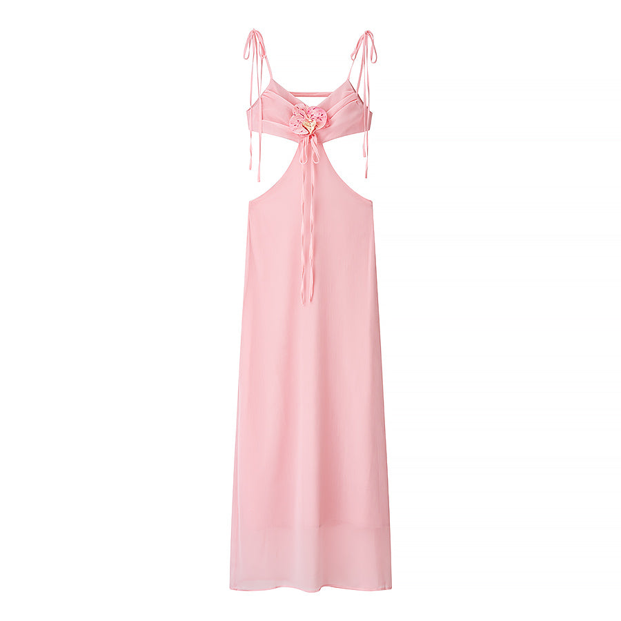 Robe courte à bretelles sexy à imprimé floral pour femme, idéale pour l'été.
