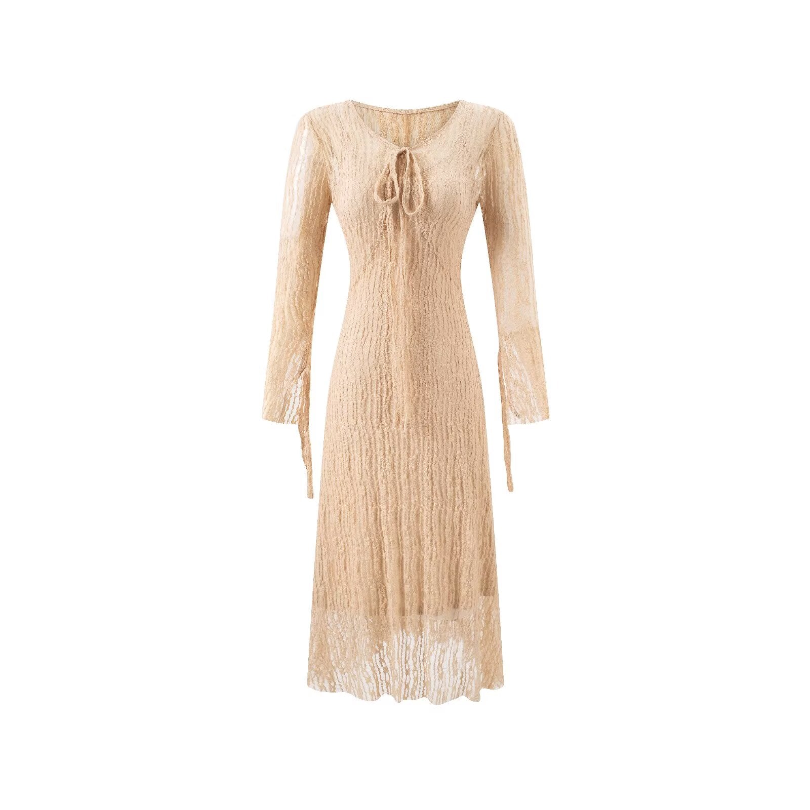 Robe d'été vintage décontractée à bretelles cordon pour femme adulte, mettant en valeur la silhouette