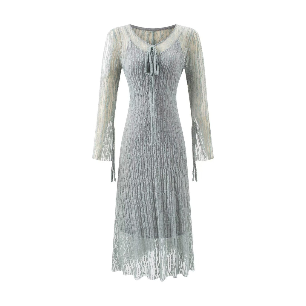 Robe d'été vintage décontractée à bretelles cordon pour femme adulte, mettant en valeur la silhouette