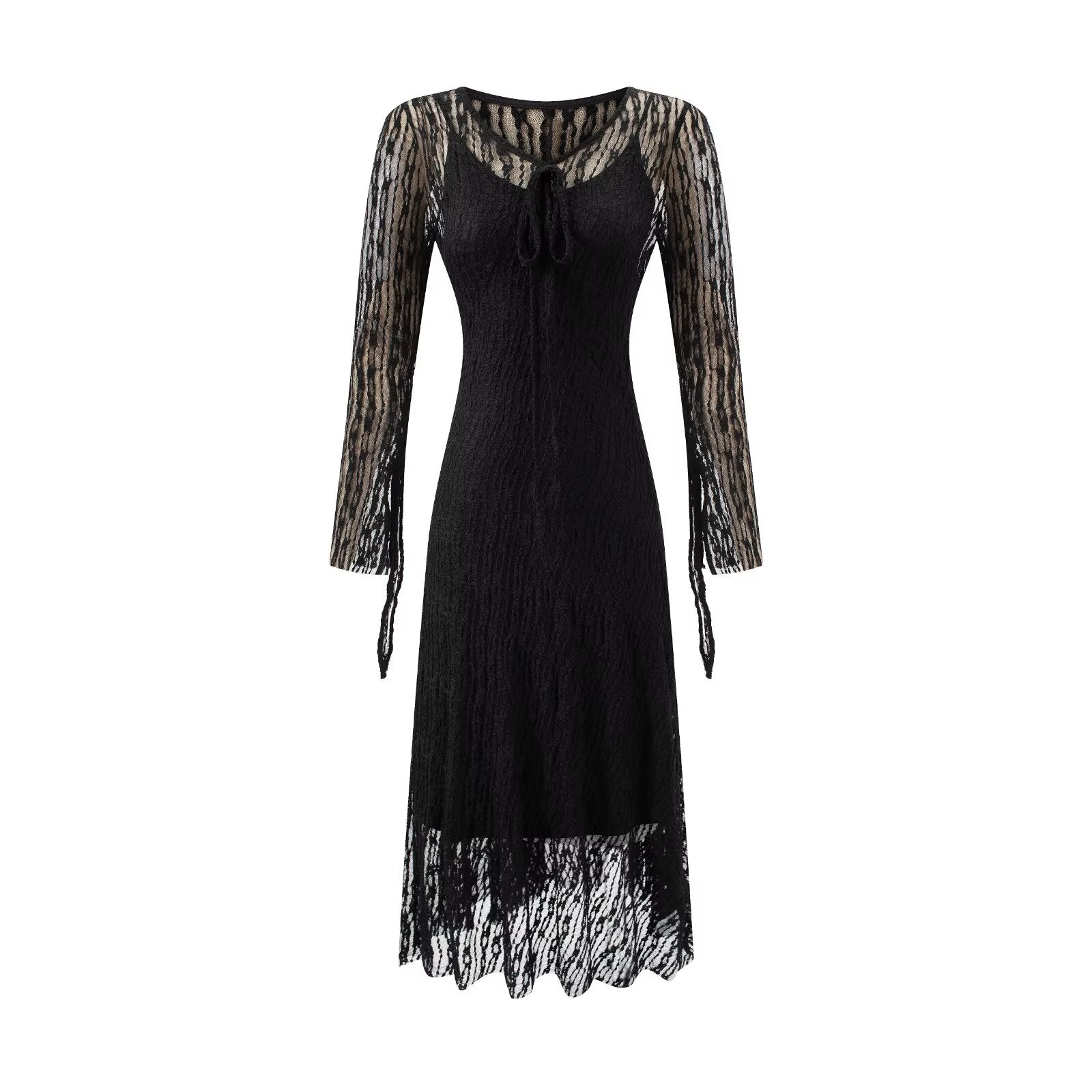 Robe d'été vintage décontractée à bretelles cordon pour femme adulte, mettant en valeur la silhouette
