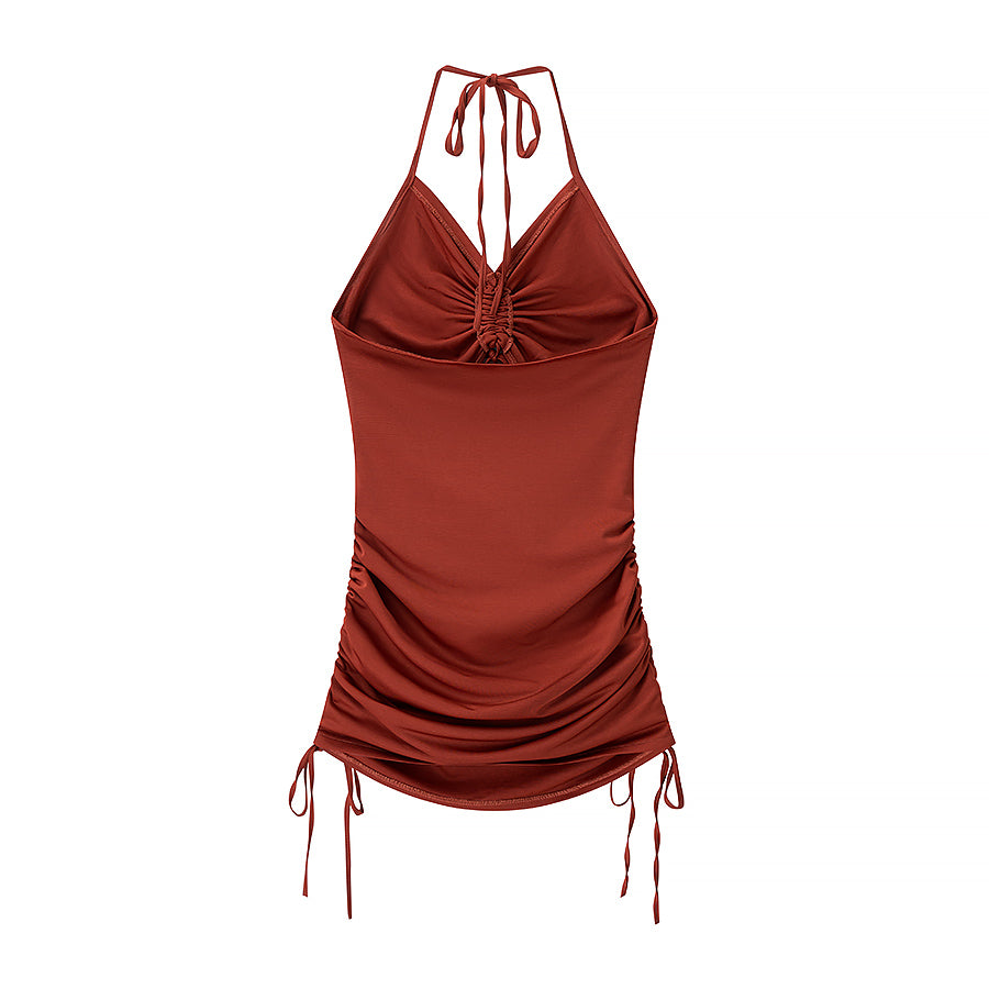 Vestido de encaje con cordón para mujer