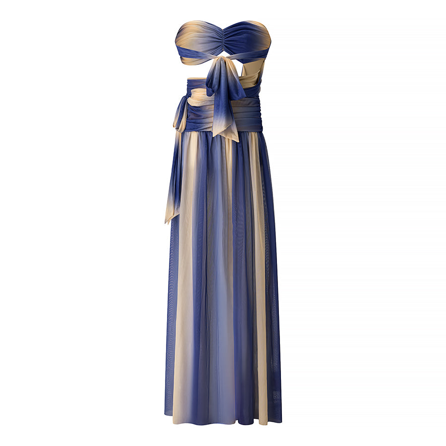 Vestido ajustado con abertura en la parte superior del tubo y estrellas de mar decorativas para mujer