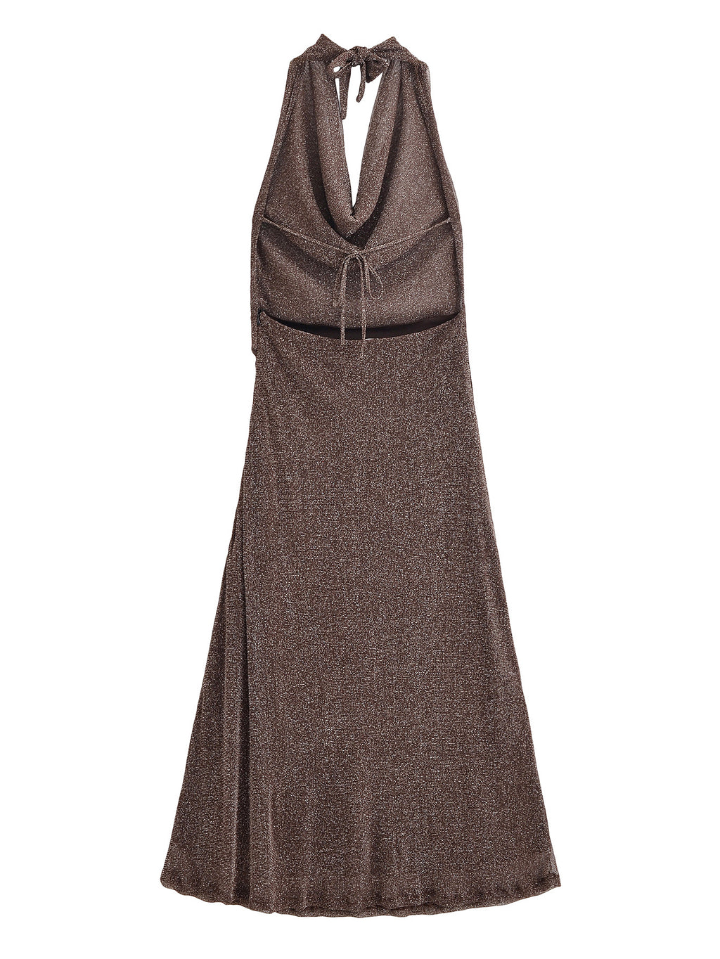 Robe métallisée dos nu pour femme, automne