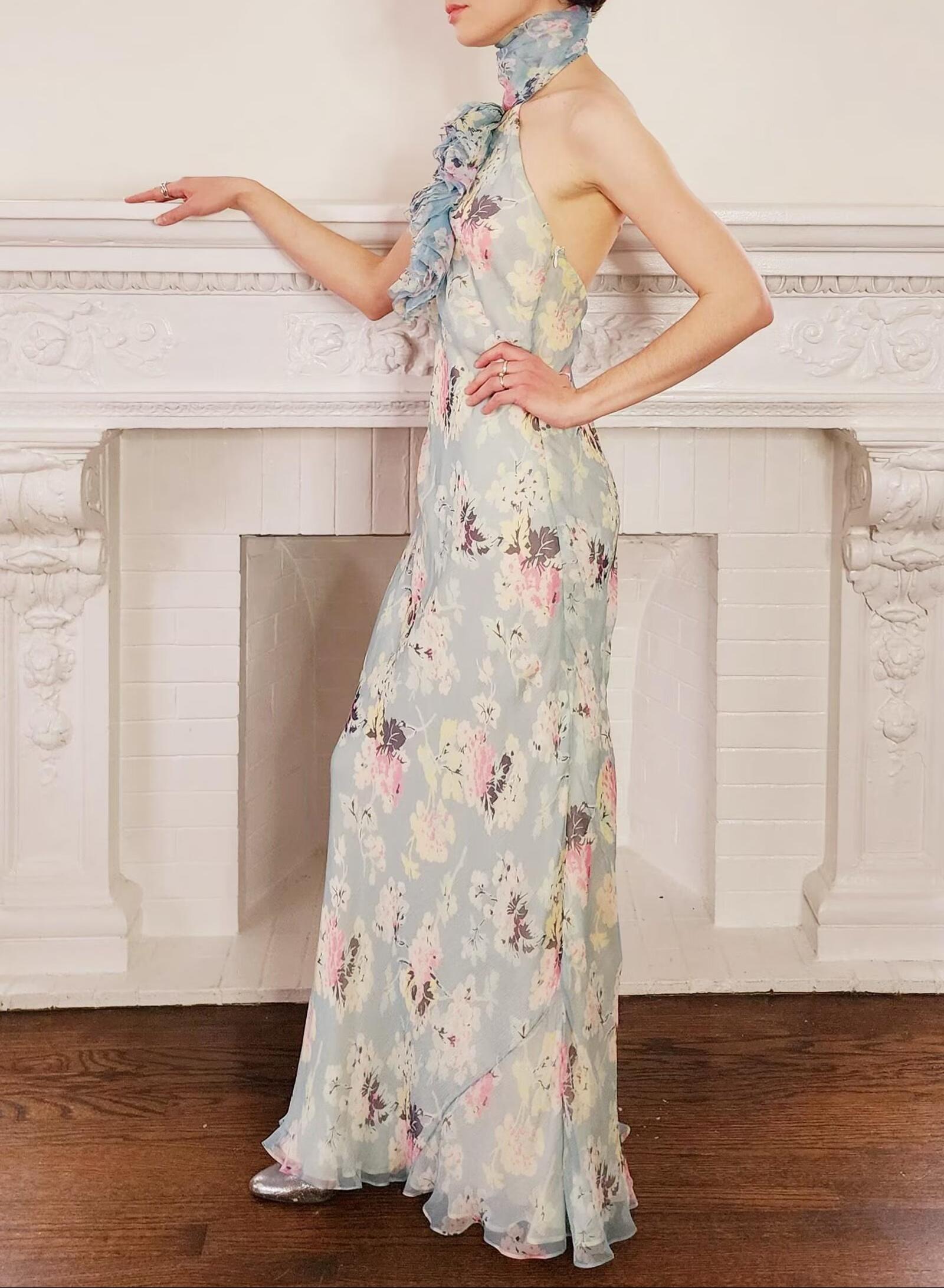 Robe dos nu imprimée artistique pour femme, collection automne mondaine