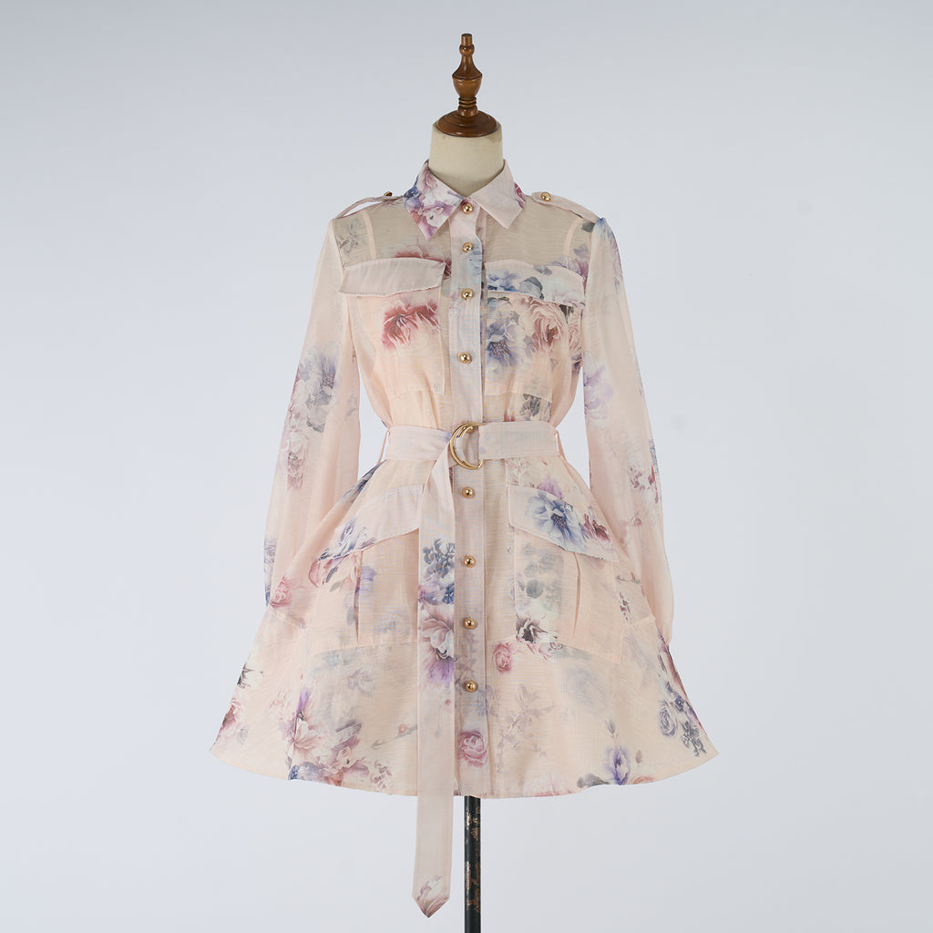 Robe courte imprimée pour femme, robe féerique