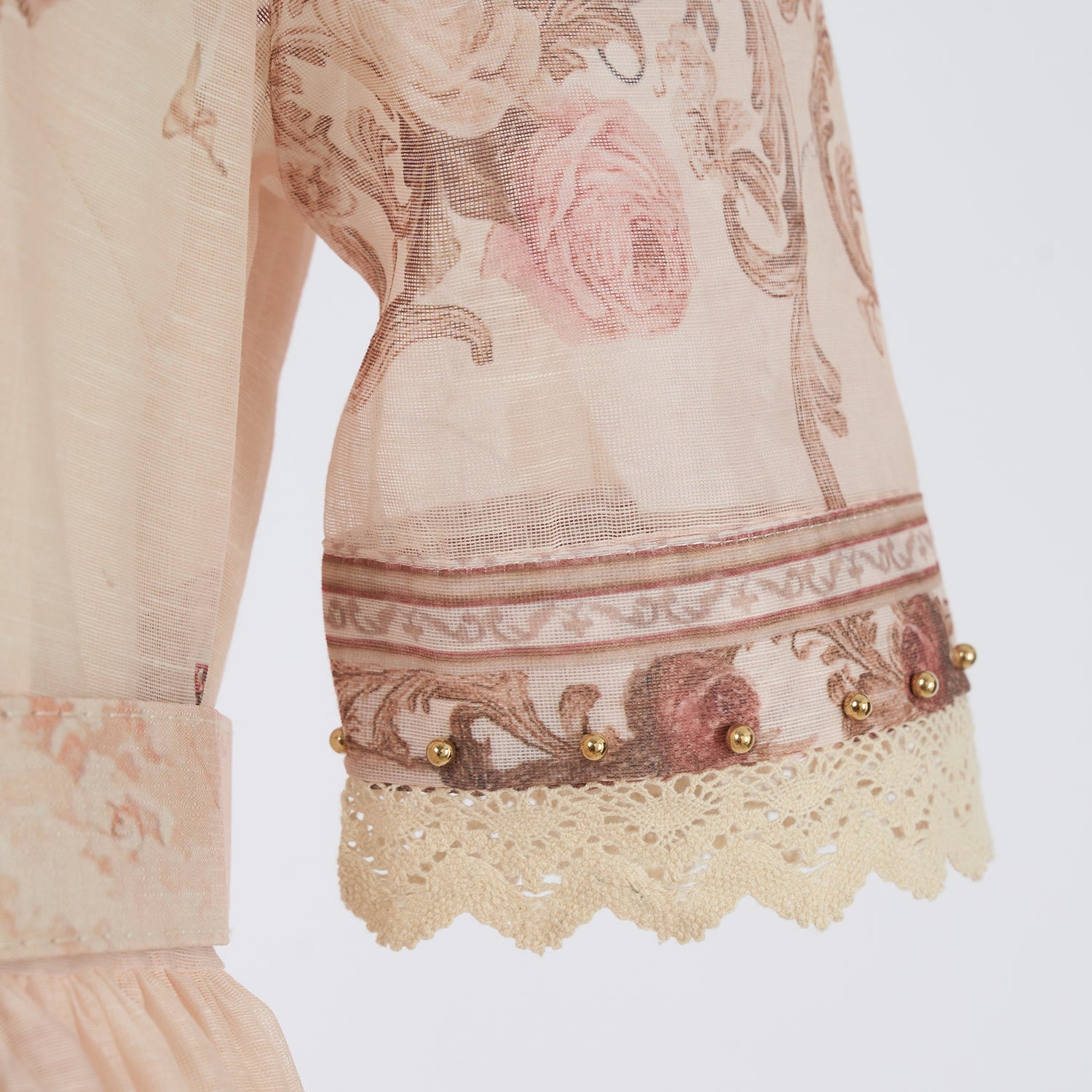 Vestido largo de verano con cuello alto y botones estampados para mujer