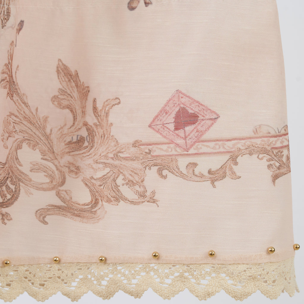 Vestido largo de verano con cuello alto y botones estampados para mujer