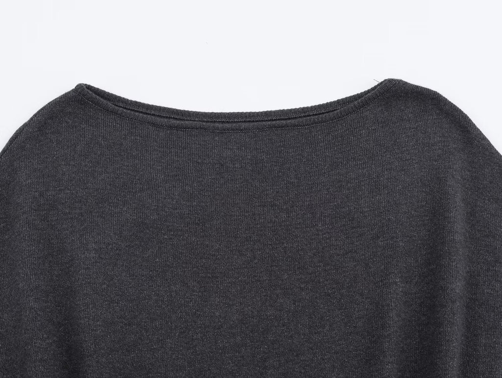Vestido de punto de longitud media para mujer con cinturón
