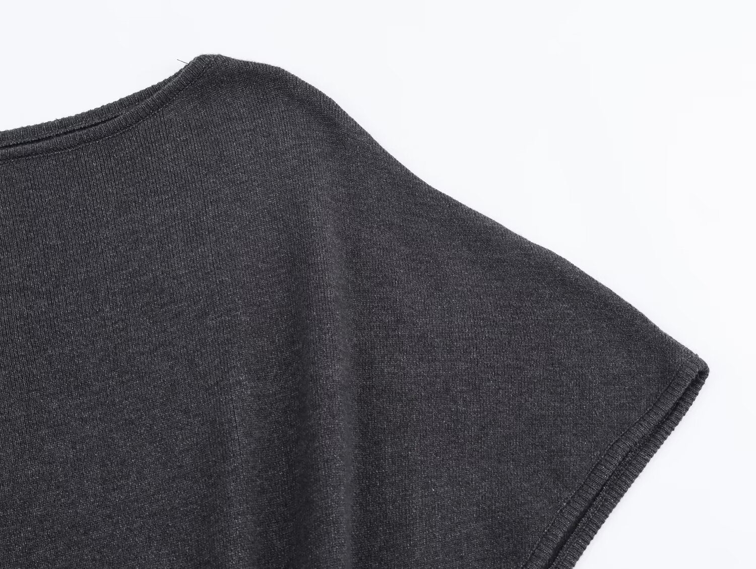 Vestido de punto de longitud media para mujer con cinturón