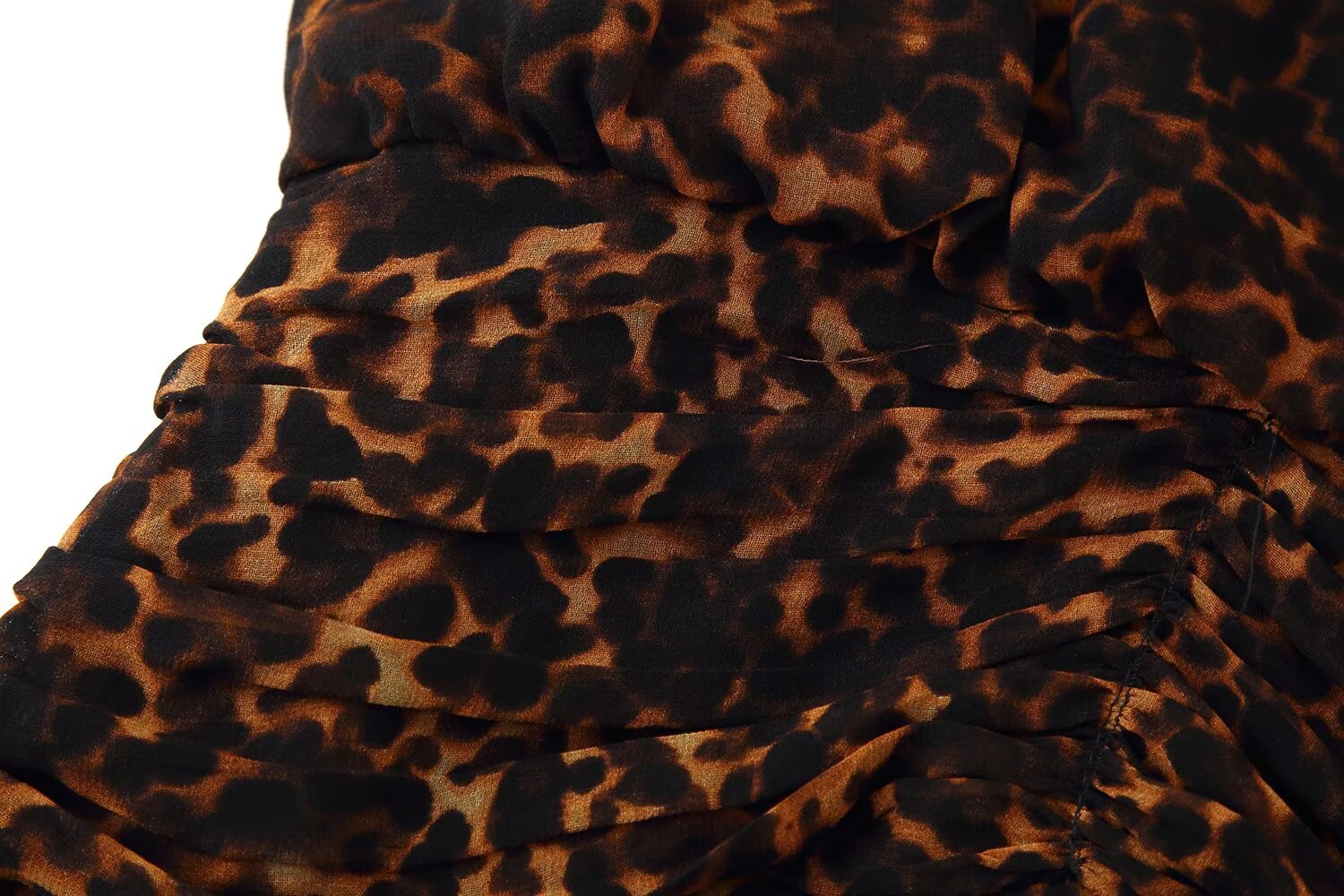 Women Clothing Autumn Lightly Mature Animal Print Midi Strap Dress